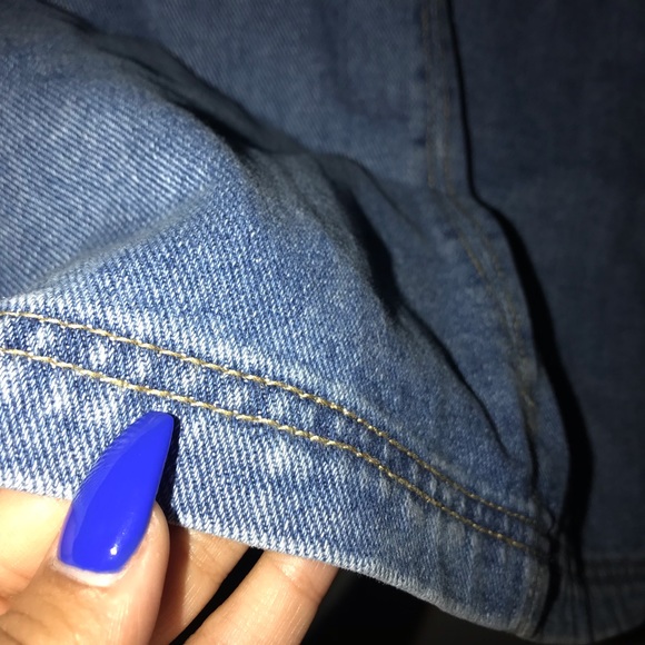 Denim Skirt & White Long Sleeve Turtle Neck - Picture 6 of 6